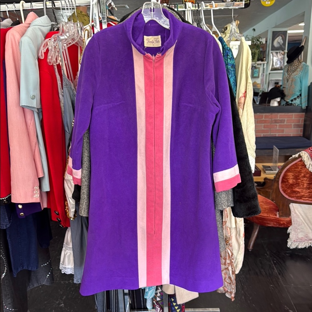 Vanity Fair Purple and Pink Zippered Jacket